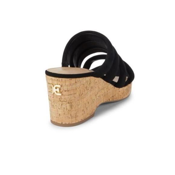 Sam Edelman Yuki Suede Espadrille Wedge Sandals Black Size 7.5M - Picture 3 of 13